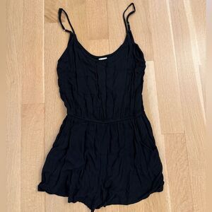 Brandy Melville Black V-Neck Top